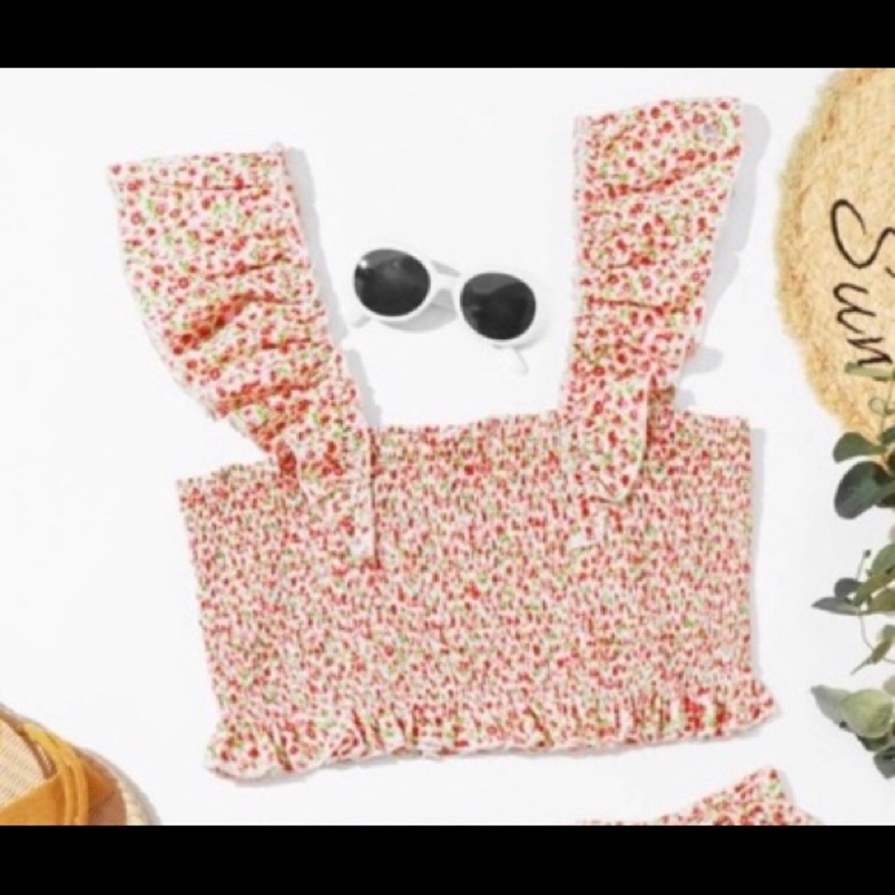 🌞5 for $20/2 for $10🌞Shein Plus Smocked Crop Top